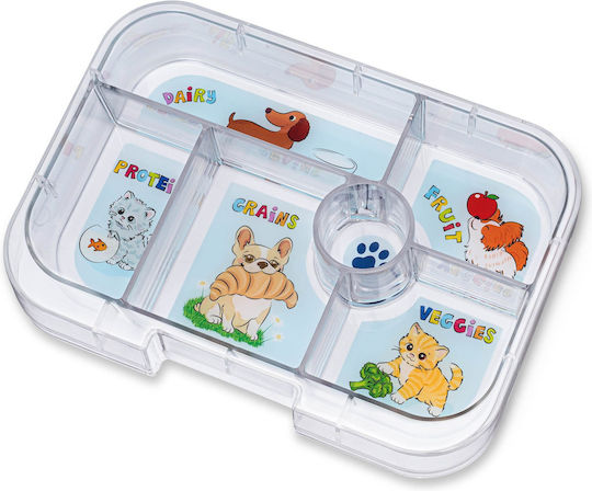 Yumbox Ami Purple Cats & Dogs Plastic Kids' Food Container Purple