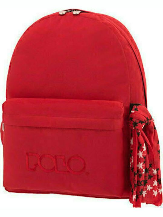 Polo Original School Backpack Junior High-High School with Water Bottle Holder Red 20lt 30 x 21 x 42cm 2024 Polo Original School Backpack Junior High-High School with Water Bottle Holder Red 20lt 30 x 21 x 42cm 2024