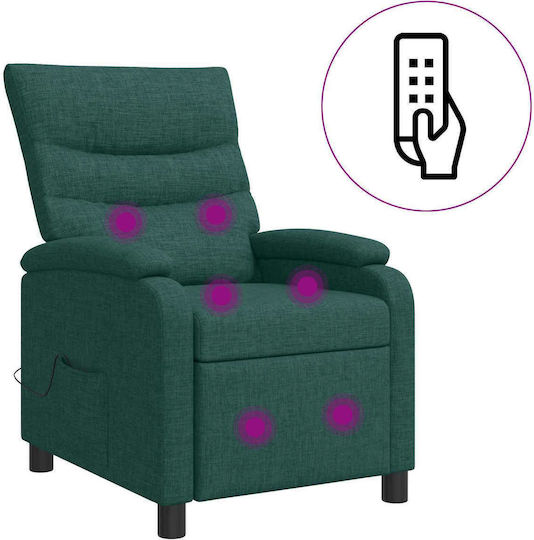 Πολυθρόνα Relax Massage Σκούρο Πράσινο 66x95x100cm
