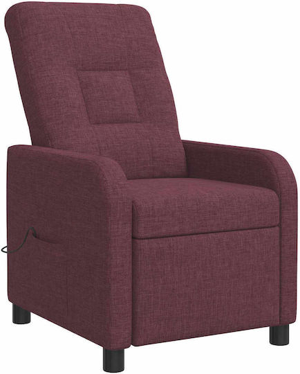 Πολυθρόνα Relax Massage με Υποπόδιο Μοβ 66x95x100cm
