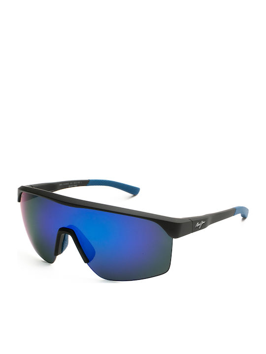 Maui Jim Мъжки Слънчеви Очила с Черна Пластмасова Рамка и Сини Поляризирани Стъкла