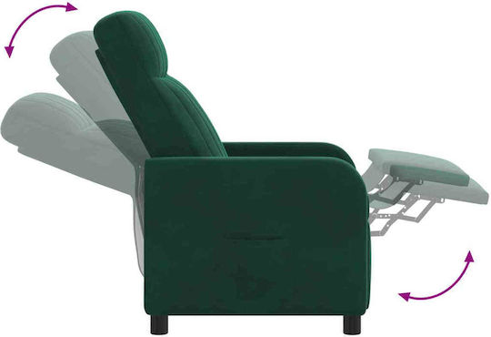 Relax Samt Sessel Dunkelgrünes 66x95x100cm