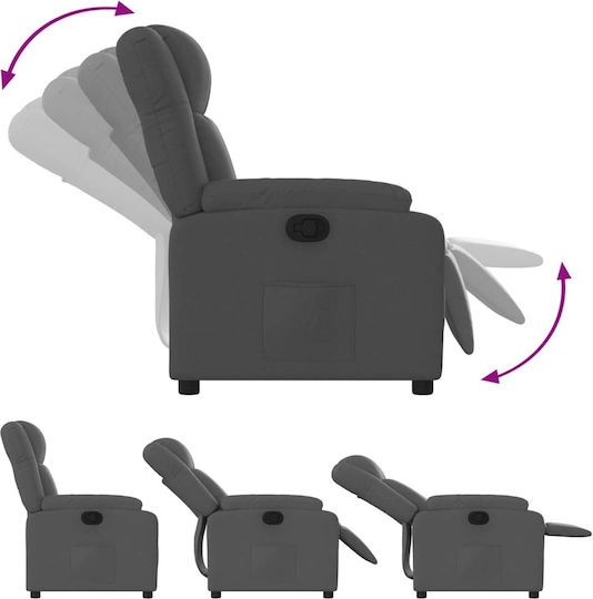 Relax Armchair with Footstool Dark Grey 77x95x99cm