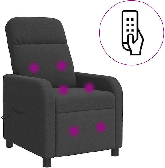 Πολυθρόνα Relax Massage Σκούρο Γκρι 66x95x100cm