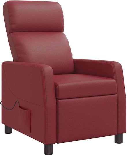 Πολυθρόνα Relax Massage Κόκκινο 66x95x100cm