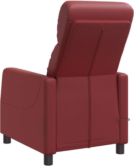 Πολυθρόνα Relax Massage Κόκκινο 66x95x100cm