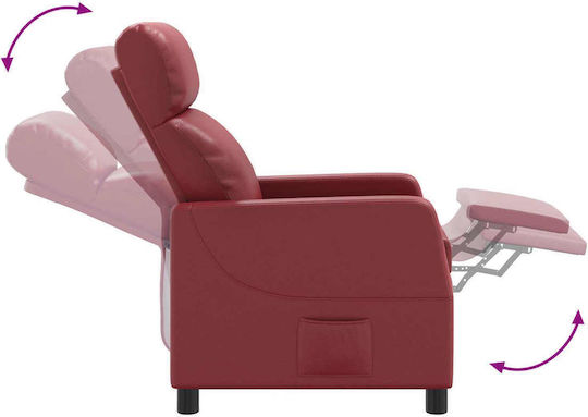 Πολυθρόνα Relax Massage Κόκκινο 66x95x100cm