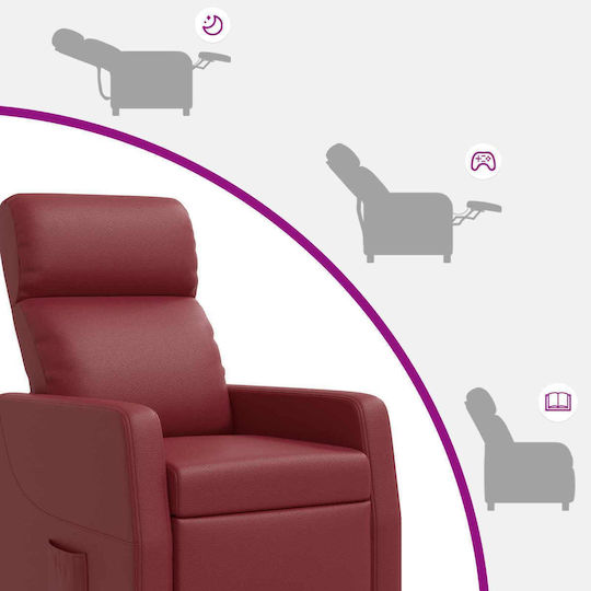 Πολυθρόνα Relax Massage Κόκκινο 66x95x100cm