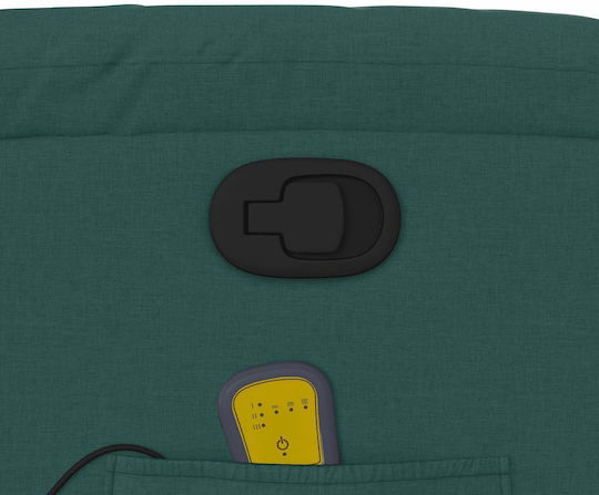 Πολυθρόνα Relax Massage με Υποπόδιο Σκούρο Πράσινο 77x95x99cm