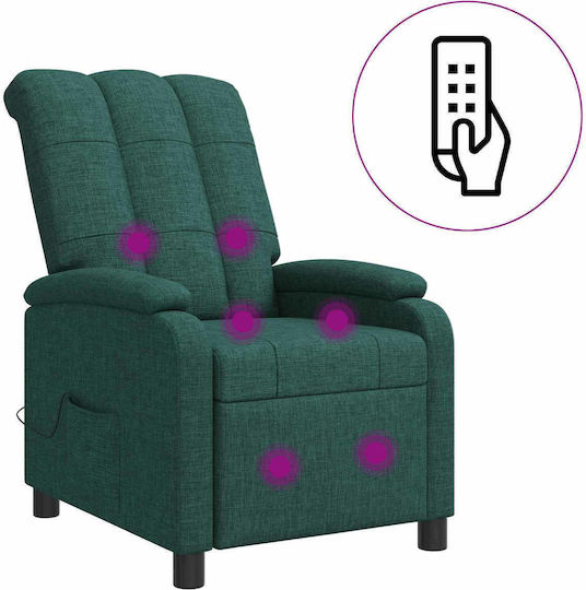 Πολυθρόνα Relax Massage Σκούρο Πράσινο 66x95x100cm