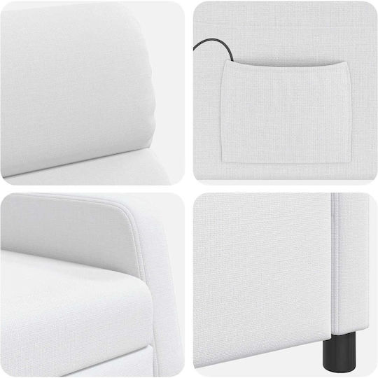 Relax Sessel Mit Massage Weiß 66x95x100cm Relax Sessel Mit Massage Weiß 66x95x100cm