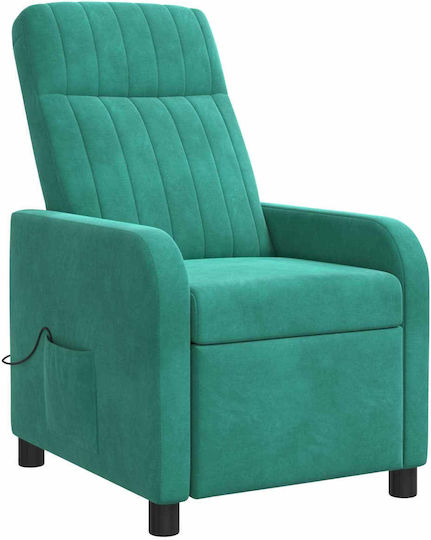 Relax Samt Tuerkis Polsterstuhl 66x95x100cm