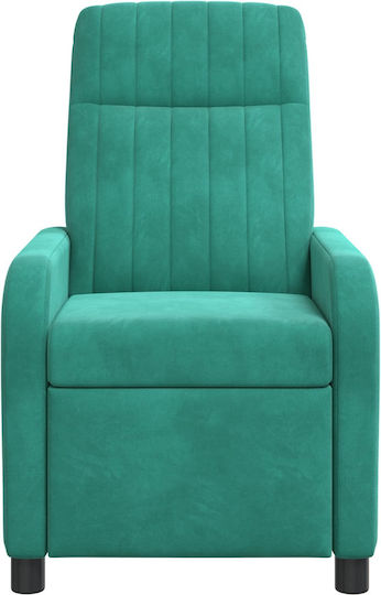 Relax Samt Tuerkis Polsterstuhl 66x95x100cm