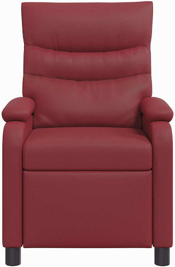 Πολυθρόνα Relax Massage από Δερματίνη Κόκκινο 66x95x100cm
