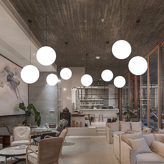 Home Lighting Se1125 1 Op Alessia Pendant Opal Pendant Light White Ball with Socket E27 25x150x25cm