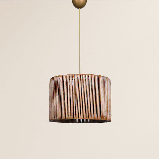 HomeMarkt Κρεμαστό Φωτιστικό Καφέ Boho με Ντουί E27 30x30εκ.