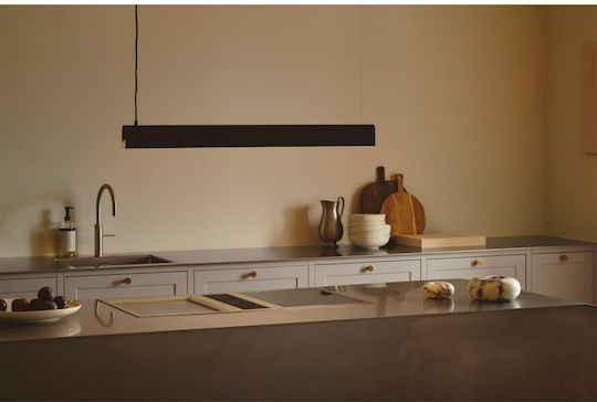 Nordlux Beau Κρεμαστό Φωτιστικό Μαύρο LED Ράγα 100x8.5x300εκ.