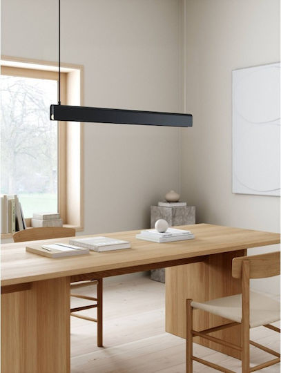Nordlux Beau Κρεμαστό Φωτιστικό Μαύρο LED Ράγα 100x8.5x300εκ.