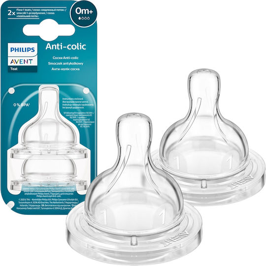 Philips Silicone Baby Bottle Teats Slow Flow for 1+ months 2pcs