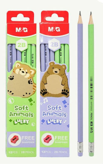 M&g Молив Soft Animals Lucky 2 Модела 1 Брой