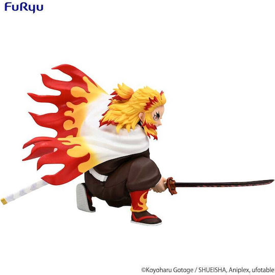 Demon Slayer Kimetsu No Yaiba Noodle Stopper PVC Statue Rengoku Kyojuro Battle Ver 10 cm