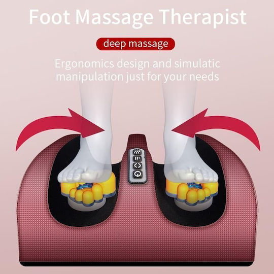 Health Electric Foot Massager Масажен уред Шиацу за краката с Инфрачервена Топлина Златиста