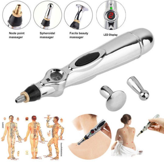 Meridian Massage Pen Στυλό Μασάζ Πιεσοθεραπείας για τον Αυχένα, την Πλάτη & τα Πόδια Κόκκινο