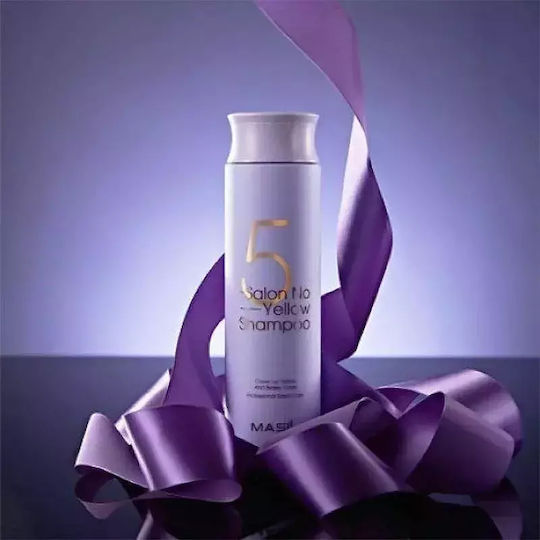 Masil 5 Salon No Yellow Shampoo Probiotic Silver Shampoo For Neutralizing Yellow Tones Without Sulfates 300ml