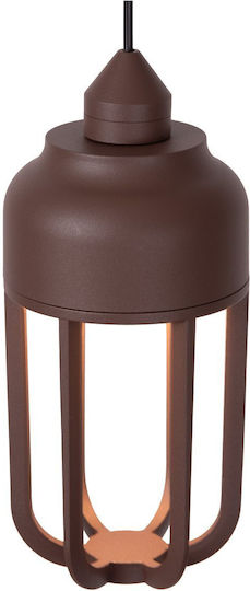Lucide Lightning Wells Pendant Light Orange 10x10cm