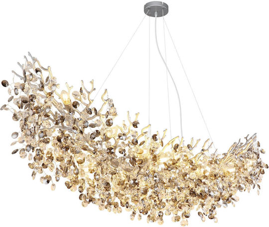 Globo Lighting Висящо Таванно Осветително Тяло Сребристо 150x45x120см Globo Lighting Висящо Таванно Осветително Тяло Сребристо 150x45x120см