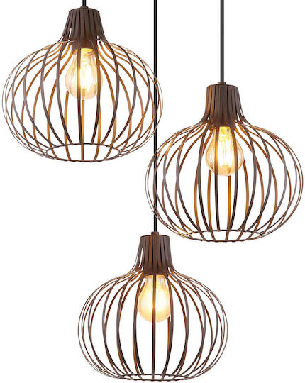 Globo Lighting Orange Pendant Ceiling Light with E27 Socket