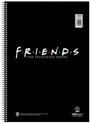 Τετράδιο Σπιράλ Friends A4 4θέμ 120φ Salko 5202832073794