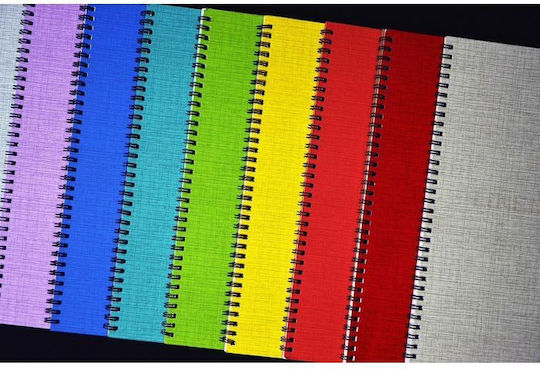 A&G Paper Σπιράλ Τετράδιο Ριγέ Α4 60 Φύλλων 2 Θεμάτων Linen