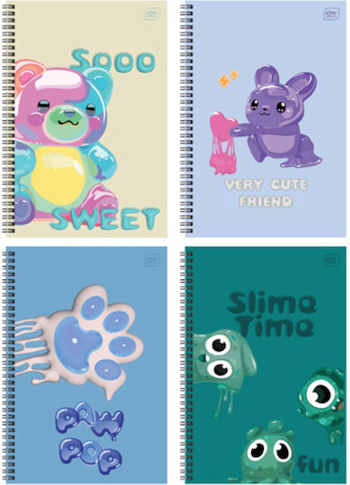 interDRUK Spiral School Notebook Ruled B5 60 Paper Sheets Go Jelly (Various Designs)