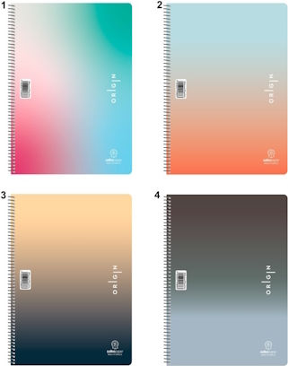 Salko Paper Spiral Homework Notebook A4 120 Paper Sheets 4 Subjects Original (Miscellaneous Designs)