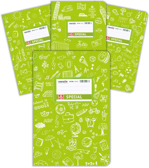 Typotrust Caiet Cu dungi B5 50 de Foi Doodle Portocaliu 1buc