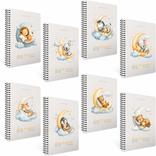 Gipta Gipta Spirale Schulheft Geregelt A4 75 Papiereinlagen 3 Schulfachhefte (Verschiedene Designs oder Farben)