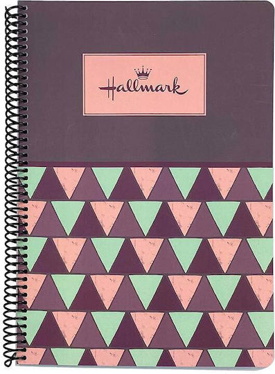 Hallmark Spiral Ruled Notebook A4 105 Paper Sheets 3 Subjects