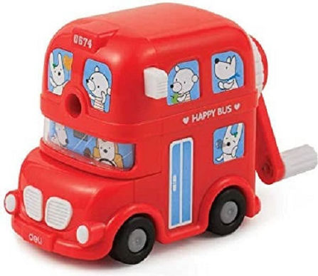 Deli Plastic Desktop Bus Pencil Sharpener