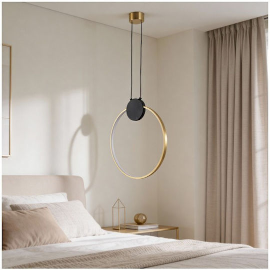 Eurolamp Aero Deckenleuchte Schwarz LED mit Warmes Weiß Licht 40x43.5x170cm