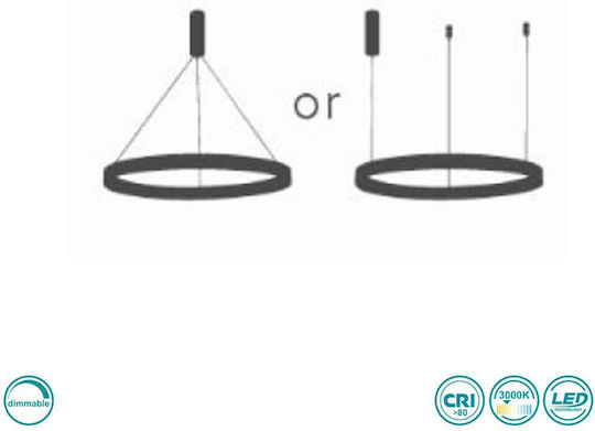 Home Lighting Amaya Κρεμαστό Φωτιστικό Χάλκινο LED με Θερμό Λευκό Φως 80x5x100εκ.