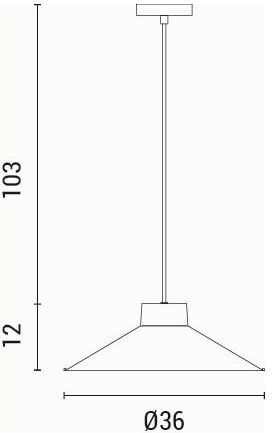Eurolamp Neli Bronze Ceiling Light with Rope for E27 Socket 36x115x115cm