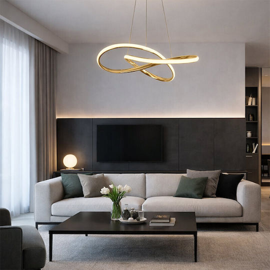 Aca Gordius Pendant Ceiling Light Bronze LED with Warm White Light 48cm
