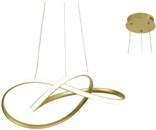 Aca Gordius Pendant Ceiling Light Bronze LED with Warm White Light 48cm