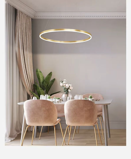 Home Lighting Κρεμαστό Φωτιστικό Χρυσό LED με Ρυθμιζόμενο Λευκό Φως 80x100x100εκ.
