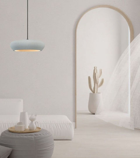 Zambelis Lights Adjustable Pendant Light Gray with Socket G9 28.5x28.5cm