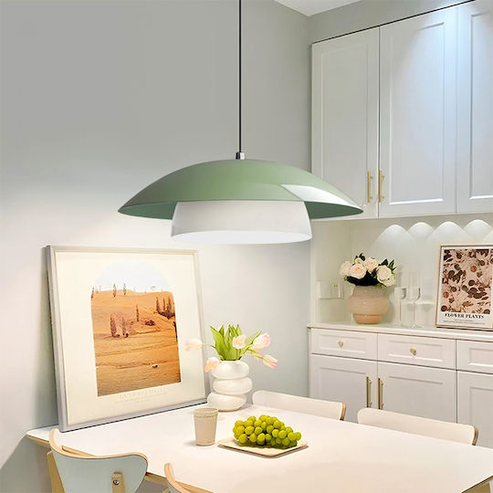 Megapap Eliora Κρεμαστό Φωτιστικό Πράσινο με Ντουί E27 36x36x100εκ.