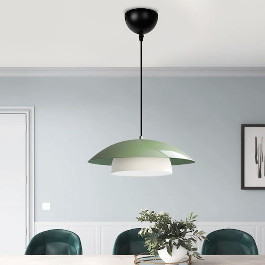 Megapap Eliora Κρεμαστό Φωτιστικό Πράσινο με Ντουί E27 36x36x100εκ.