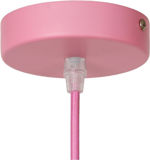 Lucide Lightning Mauro Hängelampe Rosa mit Fassung E27