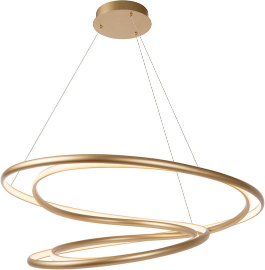Lucide Lightning Sardana Hängelampe Gold 80x80cm.